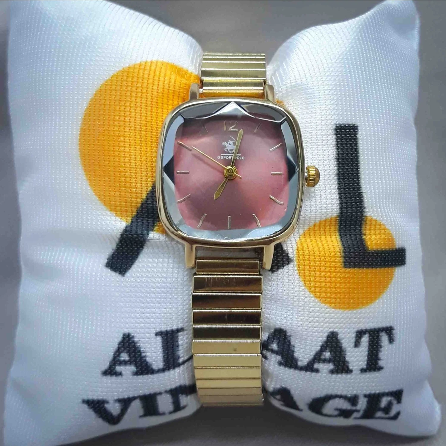G sport Polo Vintage Yaylı Pembe Kadın Kol Saati - Thumbnail 3
