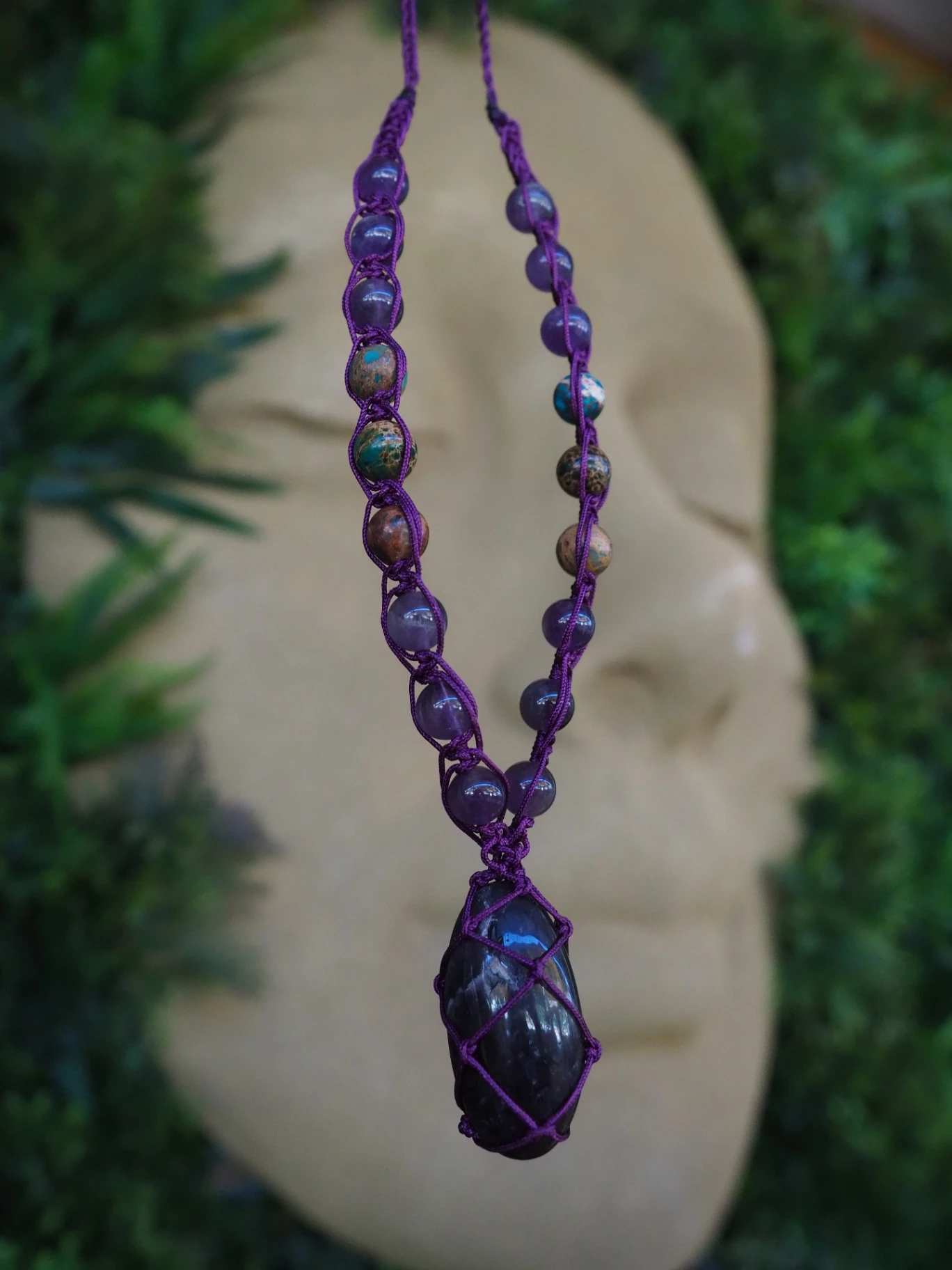 AMETİST CHOKER KOLYE - Görsel 1