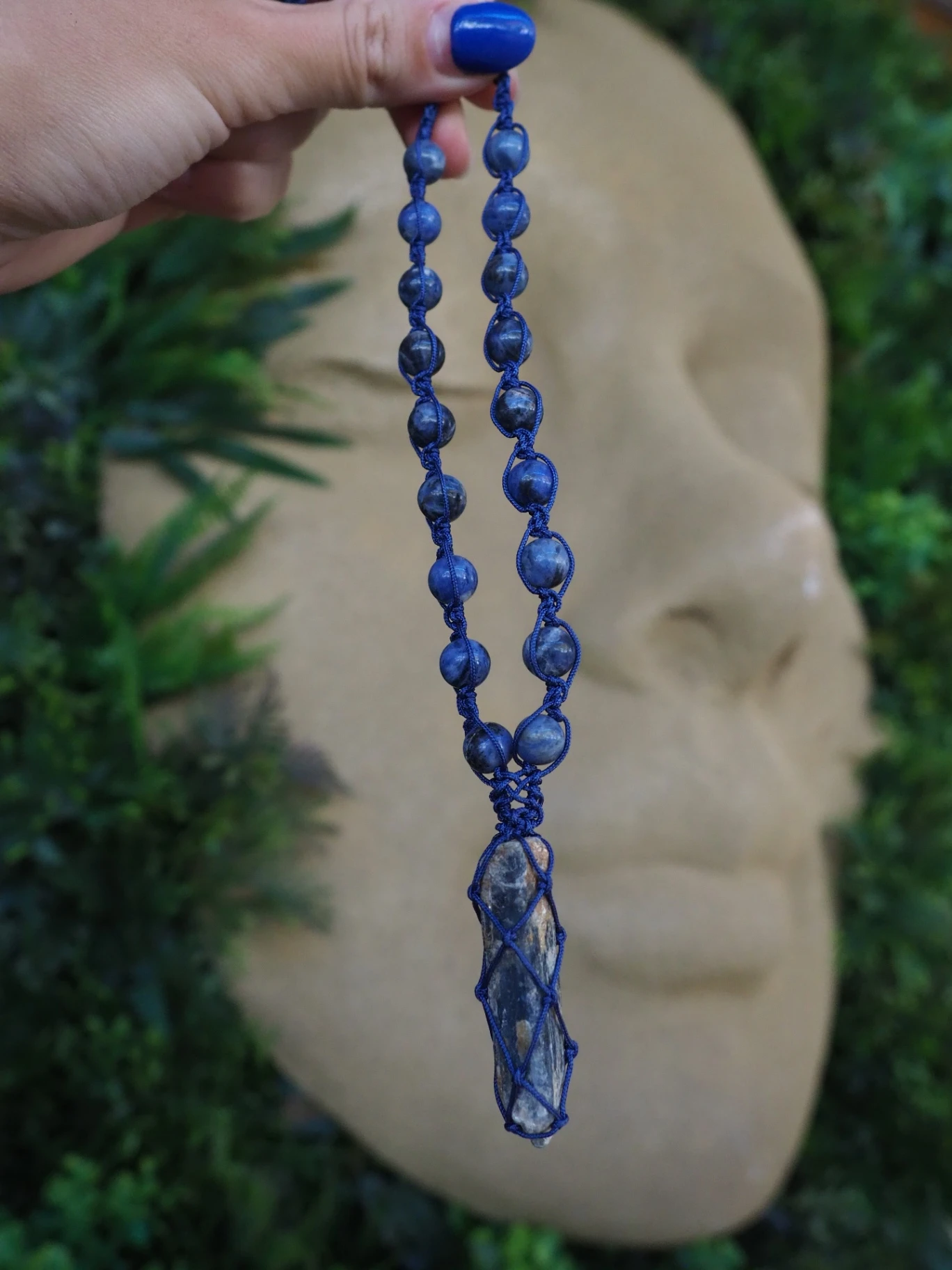 MAVİ KYANİT CHOKER KOLYE - Thumbnail 2