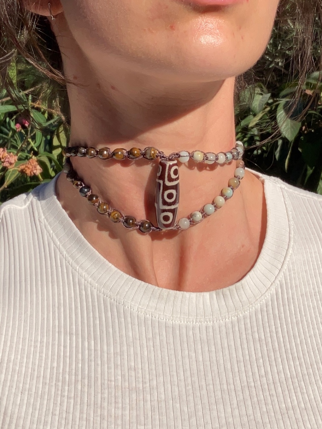 TİBET AKİK SERİSİ CHOKER NO III - Görsel 1