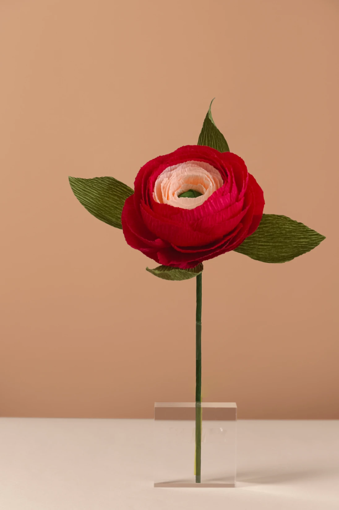 Kırmızı Ranunculus/ Kağıt Çiçek - Görsel 1