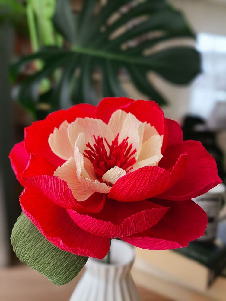 Ruby Red / Kağıt Çiçek Sanatı - Thumbnail 2
