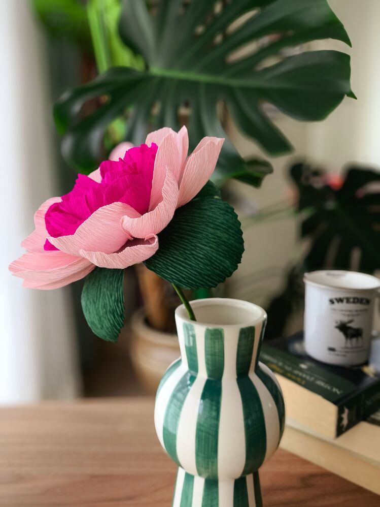 Dream Violet Peony/ Kağıt Çiçek Sanatı - Thumbnail 4