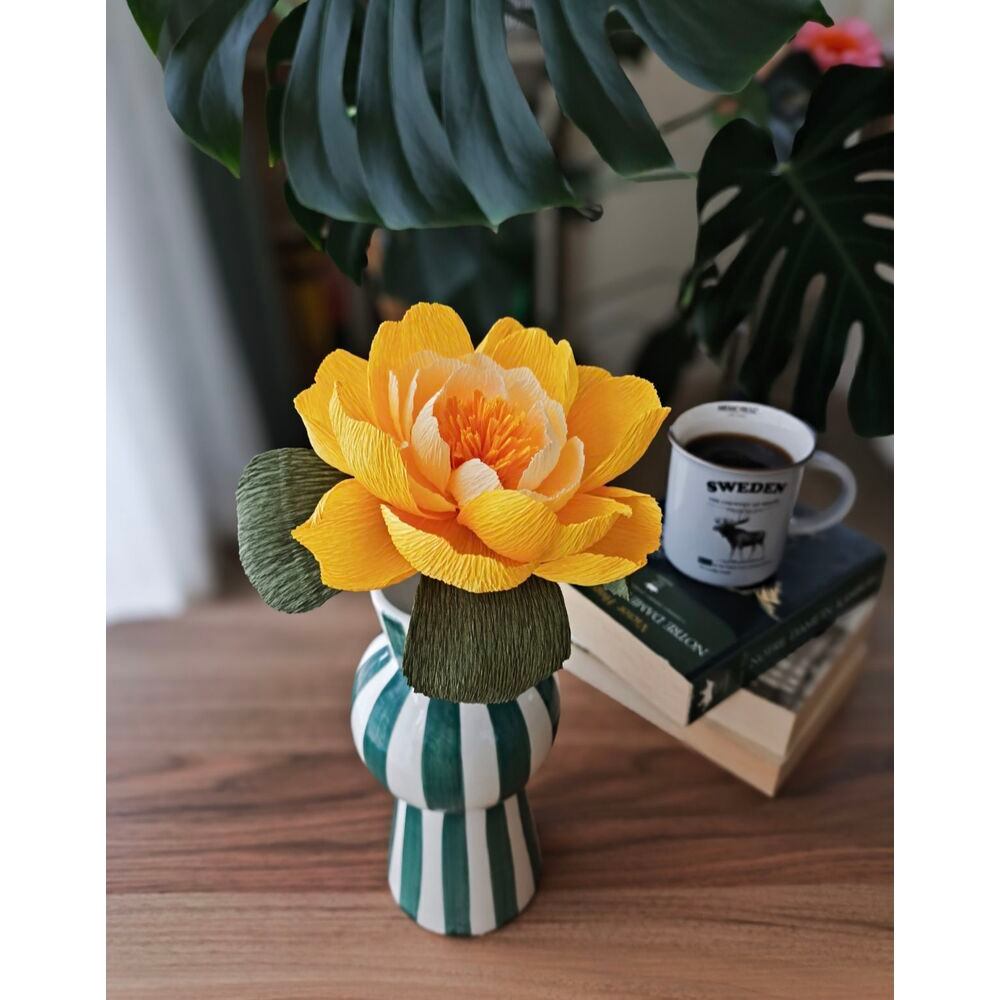 Summer Sun Peony/Kağıt Çiçek Sanatı - Thumbnail 2