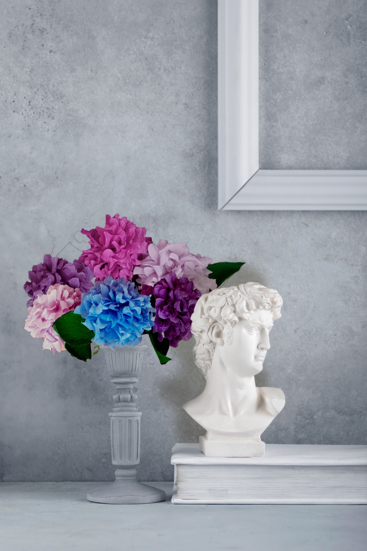 Mürdüm Ortanca / Plum Purple Hydrangea-Kağıt Çiçek - Thumbnail 6
