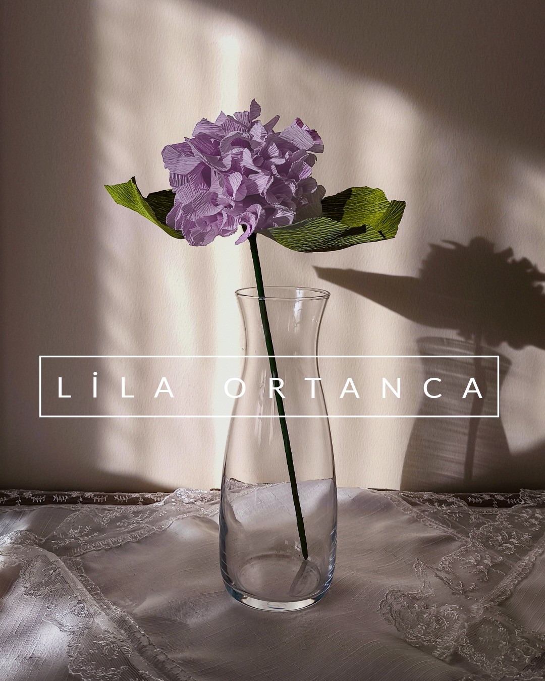 Lila Ortanca / Lilac Hydrangea- Kağıt Çiçek - Görsel 1