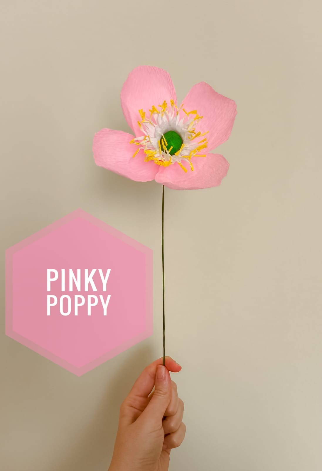 Pinky Poppy - Kağıt Çiçek - Görsel 1