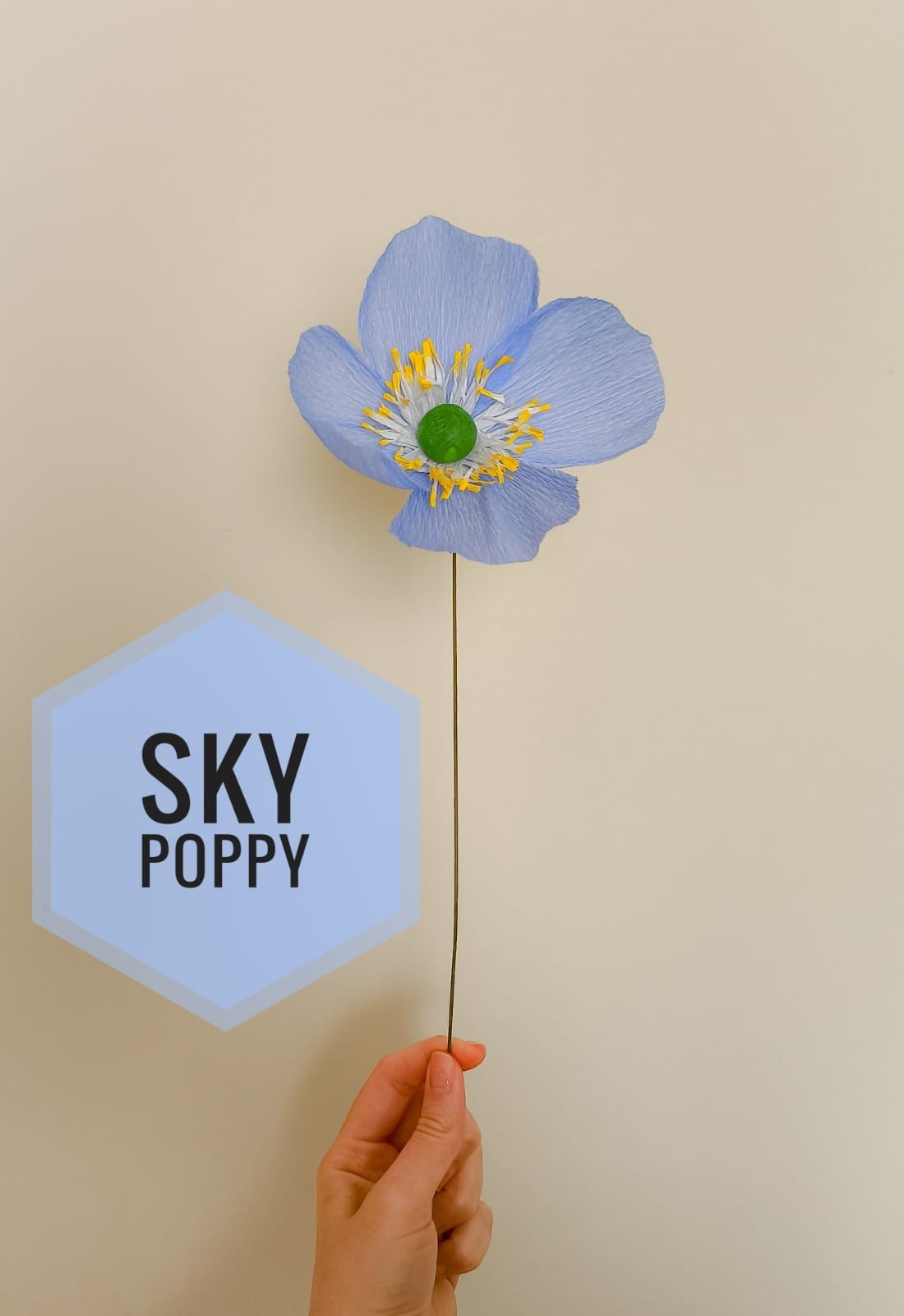 Sky Poppy - Kağıt Çiçek - Görsel 1
