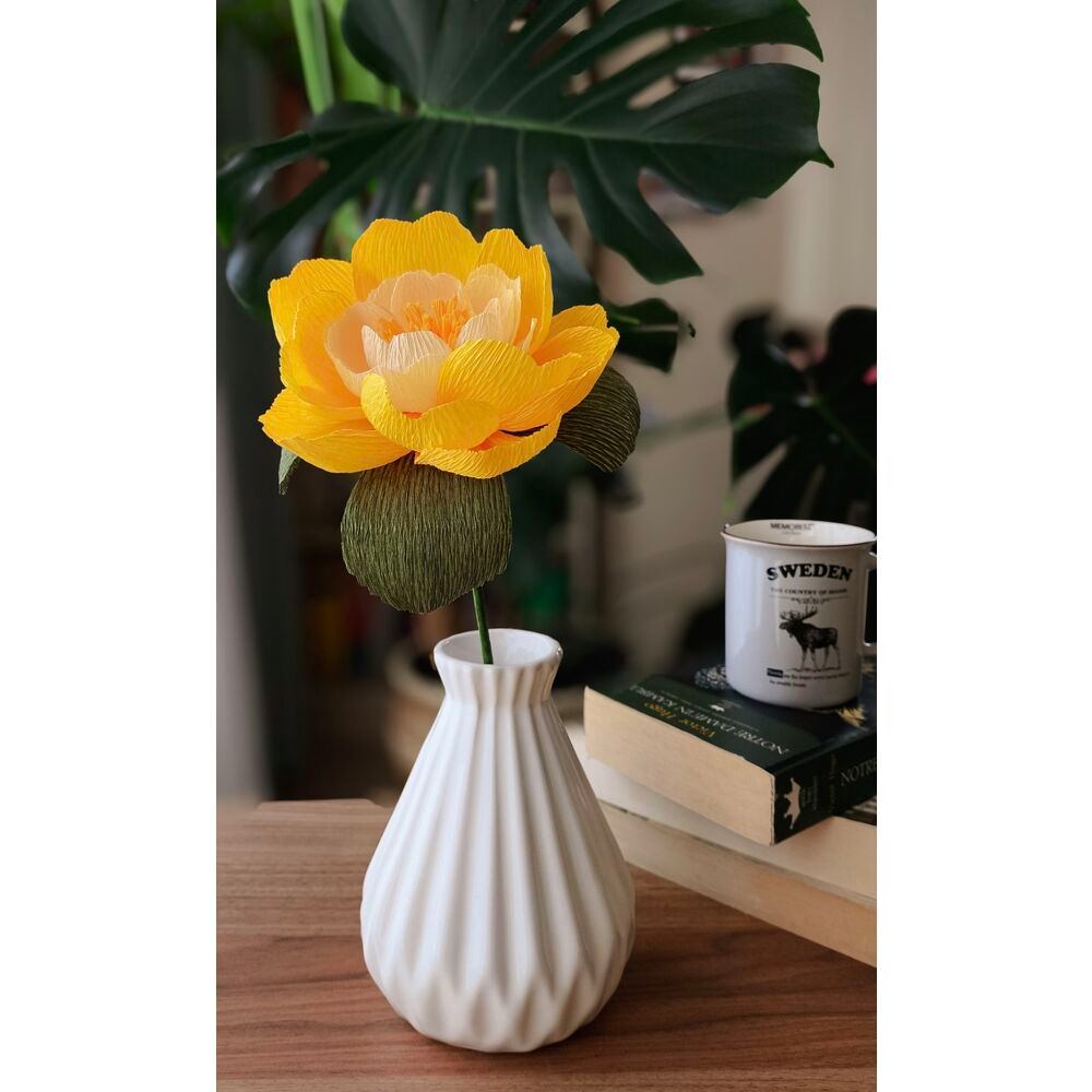 Summer Sun Peony/Kağıt Çiçek Sanatı - Thumbnail 4