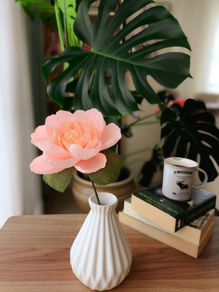 Vanilla Scent Peony/Kağıt Çiçek Sanatı - Thumbnail 2