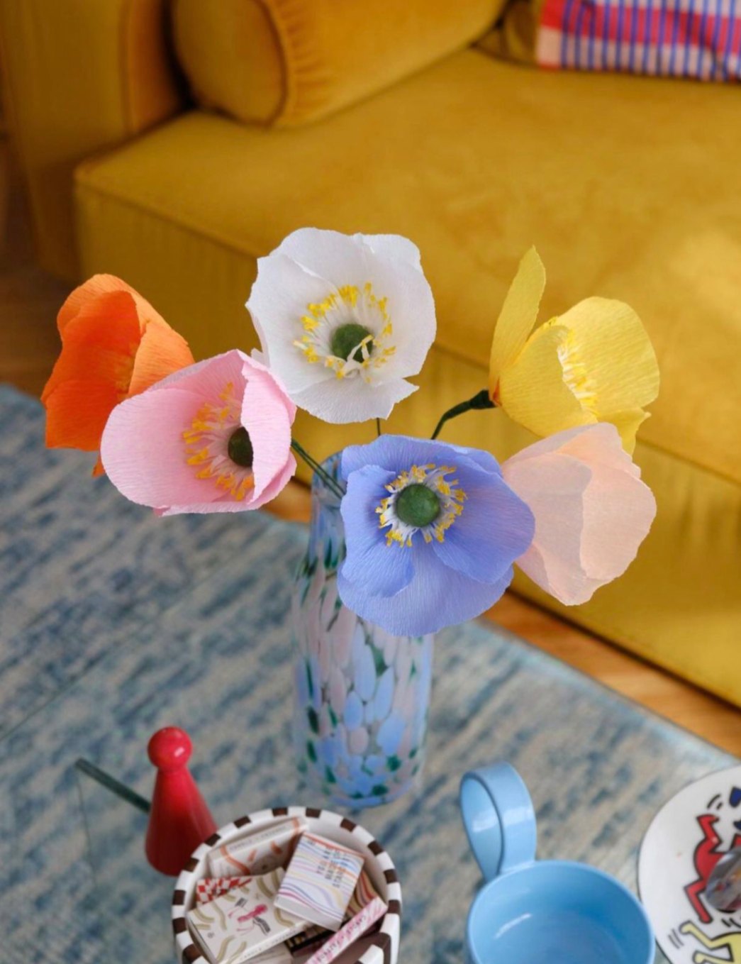 Van Gogh Poppy- Kağıt Çiçek - Thumbnail 4