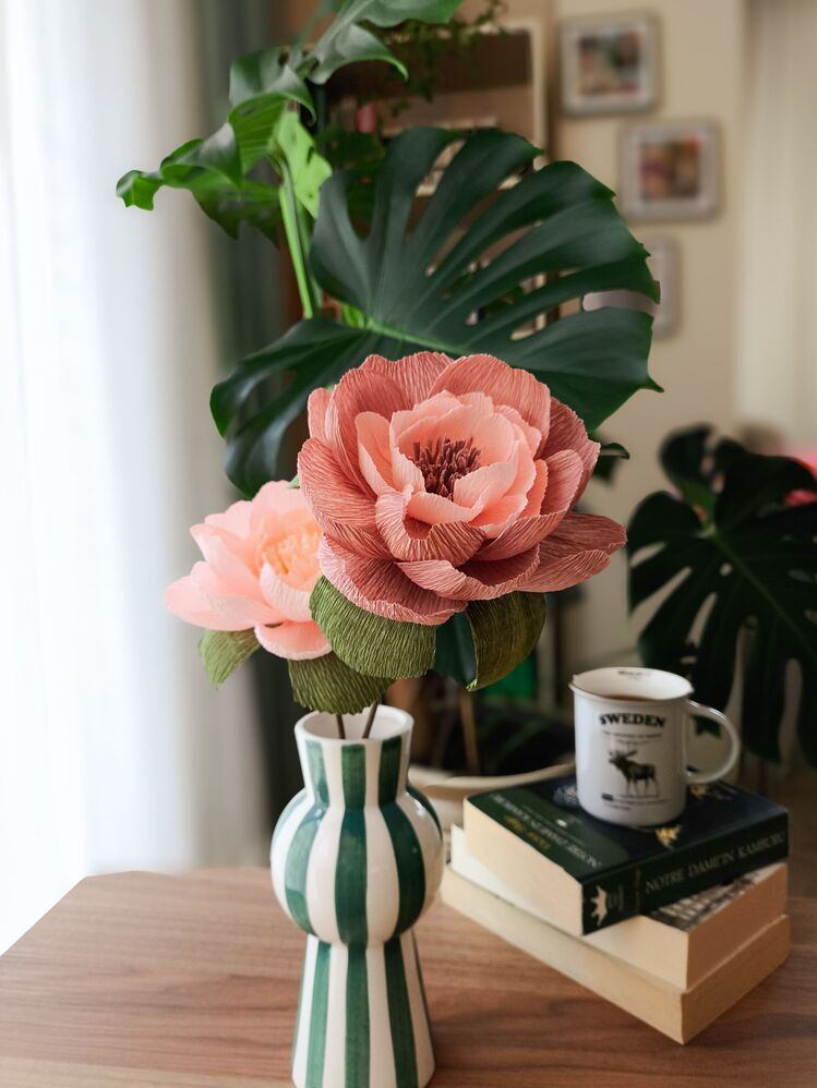 Vanilla Scent Peony/Kağıt Çiçek Sanatı - Thumbnail 4